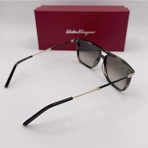 Salvatore Ferragamo SF966S Square Aviator Sunglasses Tortoise Made in Italy - Picture 3 of 10